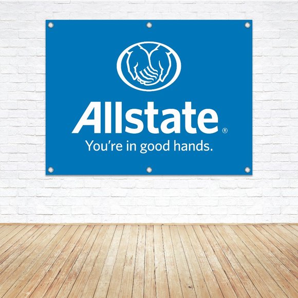ALLSTATE Insurance Logo Vinyl Banner 1.5'x2.5' Sign Coverage Office Kiosk Vendor - Picture 1 of 5